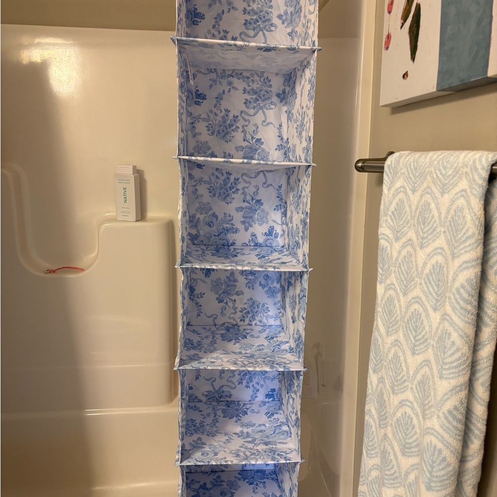 LoveShackFancy Blue Floral Closet Organizer